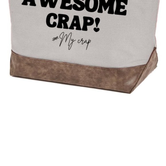 Bag filled with awesome crap quality canvas tote bag by Authentic pigment - Picture 3 of 5